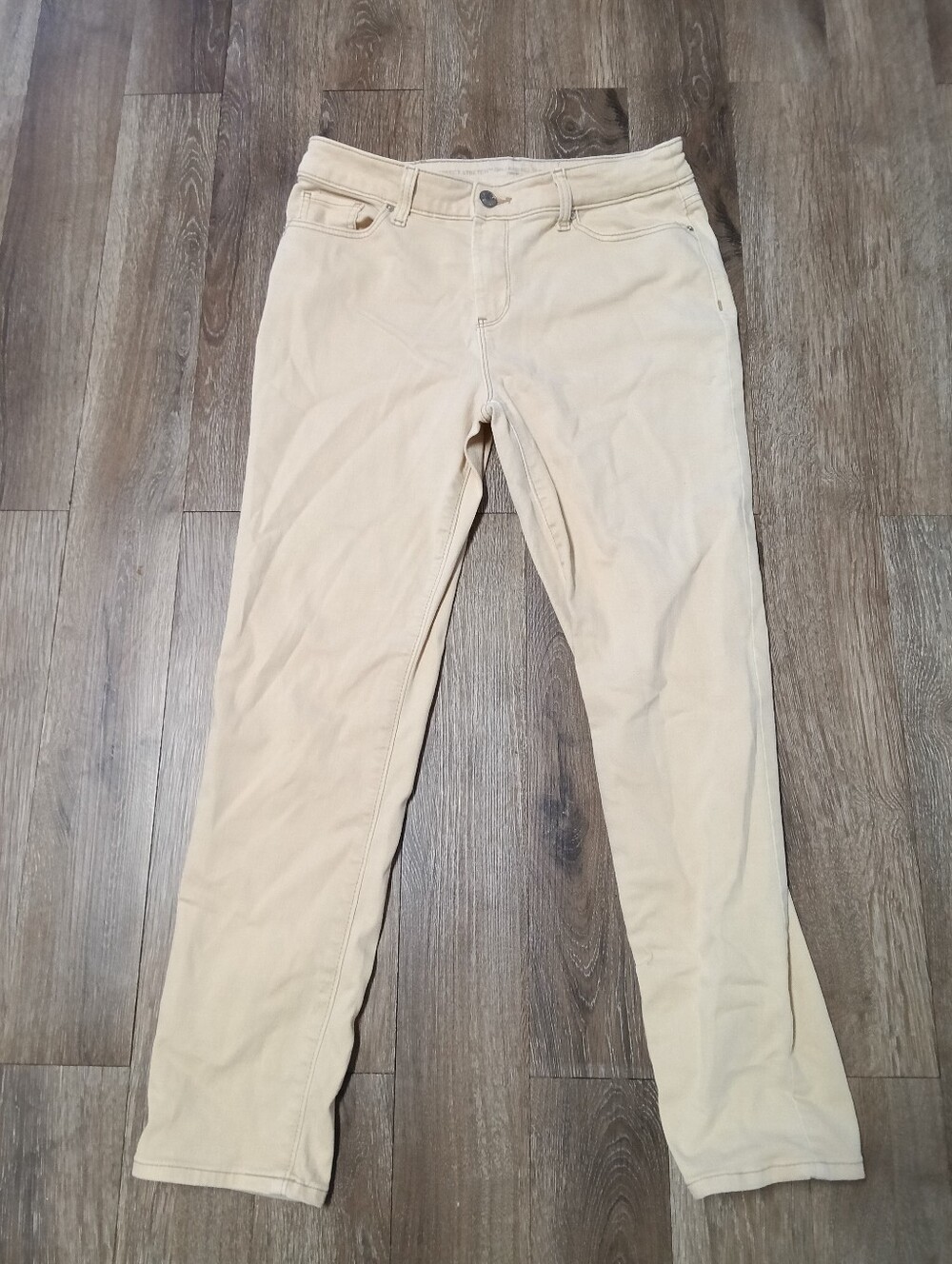 Chico's Beige Slim Straight Jeans